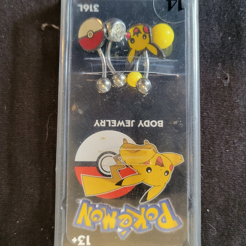 Pokemon belly rings set of 4